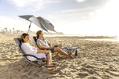 Sport-Brella Beach Chair with UPF 50+ Adjustable Umbrella, Grey