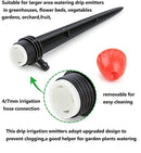 Yulaiyoen 1/4" Drip Irrigation Emitters, 1/4-inch Spray Emitters 30 Pack, Automatic Drip Irrigation Parts Accessories, 360 Degree Drip Irrigation Sprinkler Heads Sprayer for Irrigation System