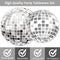 96 Pieces 70's Disco Party Tableware Set 70s Disco Birthday Party Supplies Silver Disco Ball Party Paper Plates Cocktail Napkins Forks for 24 Guests 80s 90s Dance Hip Hop Baby Shower Party Decorations
