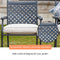 LOKATSE HOME 4 Piece Outdoor Patio Metal Wrought Iron Dining Chair Set with Arms and Seat Cushions - Beige
