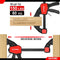 HAUTMEC Bar Clamps for Woodworking,One Handed Quick Grip Clamp/Spreader,12-Inch (2) and 6-Inch (4) wood clamps set with 150 Lbs Load Limit, for Woodworking and DIY HT0290-CL