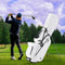 KVV Lightweight Golf Stand Bag with 7 Way Full-Length Dividers, 5 Zippered Pockets, Automatically Adjustable Dual Straps，Elegant Design(White)