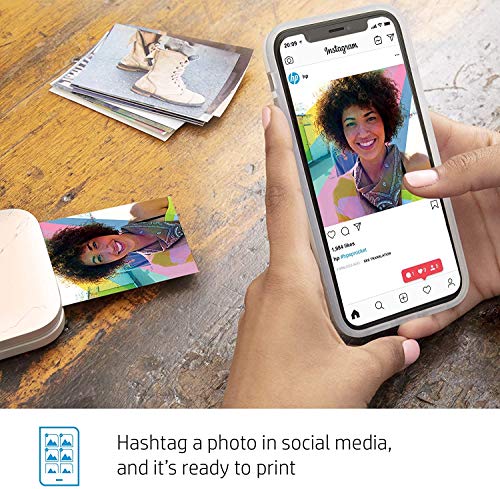 HP Sprocket Select Portable Instant Photo Printer for Android and iOS Devices (Eclipse) Prints on 2.3x3.4” Sticky-Backed Zink Photo