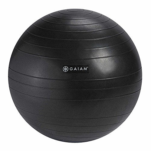 Gaiam Essentials Balance Ball & Base Kit, 65cm Yoga Ball Chair, Exercise  Ball with Inflatable Ring Base for Home or Office Desk, Includes Air Pump