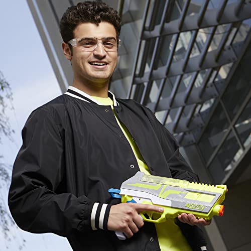 Nerf Hyper Impulse-40 Blaster, 30 Nerf Hyper Rounds, Spring-Open Instant Reload Hopper, Up to 110 FPS Velocity, Eyewear Included