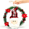 com-four® Christmas Wreath with Santa Claus Door Wreath Christmas Advent Wreath Christmas Decoration Diameter Approx. 35 cm