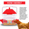 10 Pounds Chicken Feeder and 2 Gallon Chicken Waterer ，High-Capacity Hanging Chicken Feeder and Waterer Set for up to 15 Chicks/10 Adult Chickens（Red）