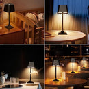 Cordless Table Lamp, Rechargeable All Aluminum Alloy LED Desk Lamp with 5200 mAh, Touch Dimming, IP54 Waterproof, One-Piece Design Night Light for Dinner, Bedside, Restaurant, Bar, Bedroom (Black)