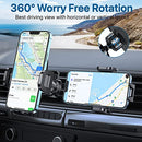 【Ultra Stable Generation】Miracase Car Phone Holder for Air Vent, Shakeproof Car Phone Mount Compatible with iPhone 13 Pro Max 12 11 X XR Samsung and More Phones (Black)