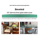 (70cm) - 70cm Inch Round Glass Table Top 1.3cm Thick Tempered Bevelled Edge by Fab Glass and Mirror