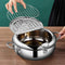 Deep Fryer Pot, Japanese Tempura Small Deep Fryer Stainless Steel Frying Pot With Thermometer,Lid And Oil Drip Drainer Rack for French Fries Shrimp Chicken Wings and Shrimp (20cm/7.9inch)