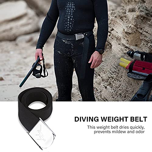 Diving Weight Belt for Free Diving, Spear Fishing - Nylon - Stainless Steel Quick Release Buckle