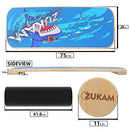 ZUKAM Balance Board Trainer, Wooden Balancing Board with Workout Guide to Exercise and Build Core Stability, Wobble Board for Skateboard, Hockey, Snowboard & Surf Training(Shark)