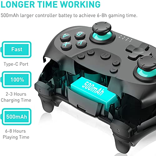 Switch Controller, Wireless Switch Controller for N-Switch/Switch OLED/Switch Lite Ibotomo Switch Pro Controller Wireless with Wake-Up, Ergonomic Non-Slip, Turbo, Motion, Screenshot, Vibration