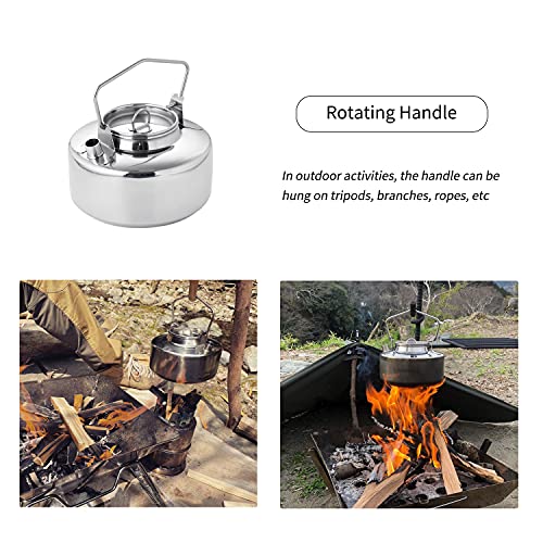 Fire-Maple Antarcti Stainless Steel Kettle | 1.0 Liter Camp Kettle Great for Boiling Water, Tea, Coffee, Freeze-dried Backpacking Meals | Portable for Camping Bushcraft and Travel
