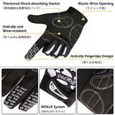 Triwonder Cycling Gloves Mountain Road Biking Riding Gloves Breathable Wear-Resisting Shock-Absorbing for Men and Women (Black - Full Finger, L)