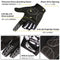 Triwonder Cycling Gloves Mountain Road Biking Riding Gloves Breathable Wear-Resisting Shock-Absorbing for Men and Women (Black - Full Finger, M)