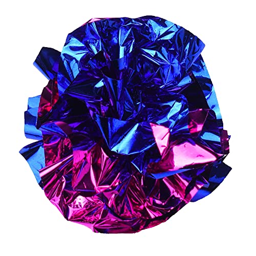 Chiwava 24PCS 2.4" Mylar Balls Shiny Crinkle Cat Toys Ball Kitten Crackle Lightweight Play Assorted Color