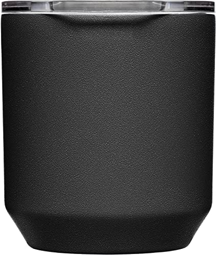 CamelBak Horizon 10 oz Rocks Tumbler - Cocktail Glass - Insulated Stainless Steel - Tri-Mode Lid, Black