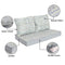 HonTop Outdoor Loveseat Cushions for Furniture Indoor Bench Chair Glider Deep Seat Patio Slipcovers Sunbrella ,46 x 26, Gray