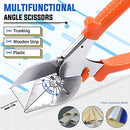 Glarks Angle Miter Shear Cutter Tools, 45 Degree to 120 Degree Angle Scissors Trim Shears Hand Tools with Spare Blade and a Screwdriver for Cutting Trunking, Soft Wood, Plastic, PVC