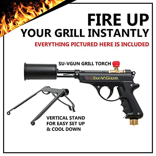 GrillBlazer Su-VGun Basic Grill & Culinary Torch - Charcoal Starter - Professional Cooking, Grilling and BBQ Tool - Handheld Blowtorch For Chefs, Men and Women Who Want the Best Tool for the Job