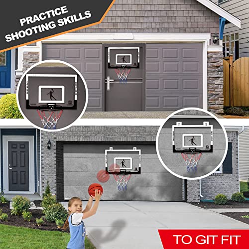 SOEVIEE Large Basketball Hoop for Kids & Adult Indoor Basketball Hoops on Door & Wall 23 X 16 Inch Board with 3 Balls & 2 Nylon Nets Over The Door Basketball Hoops Perfect Family Game Gifts