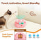 Interactive Toys for Cats, 3-in-1 Smart Interactive Kitten Toy, Fluttering Butterfly, Random Moving Ambush Feather, Catnip Bell Track Balls, Indoor Exercise Cat Kicker (Pink)