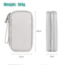 Electronics Organizer, Business Travel Universal Cable Organizer Bag Waterproof Electronics Accessories Portable Double Layers Storage Cases for Charger, Phone, USB, SD Card, Hard Drives, Power Bank