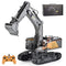 Upgraded Charging Excavator RC Toy 22-Channel Full-Function RC Excavator Sand Engineering Vehicle 1:14 2.4Ghz with Lighting and Sound Effects of Remote Control Engineering Toy Excavator