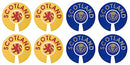 Acclaim Jumbo 6 cm 1 x Scotland Rampant Lion Yellow Red 1 x Scotland Thistle Blue Gold Lawn Bowls Identification Stickers Markers 2 Full Sets of 4 Self Adhesive