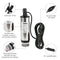 Stainless Steel Transfer Pump 12 V 51 mm Water Pump Submersible Pump for Car Diesel Oil Fuel Transfer Pump with Cigarette Lighter Removable Filter 3 m Cable + PVC Transparent Hose