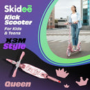 Scooter for Kids Ages 6-12 - Scooters for Teens 12 Years and Up - Adult Scooter with Anti-Shock Suspension - Scooter for Kids 8 Years and Up with 4 Adjustment Levels Handlebar Up to 41 Inches High