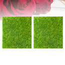 TOYANDONA 2pcs Artificial Grass Turf Fake Moss Rug Mats 30cmx30cm Mini Lawn Carpet for Dollhouse Fairy Garden Ornament