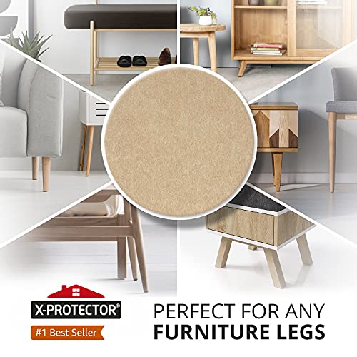 Felt Furniture Pads X-PROTECTOR 8 Pack Premium 8" x 6" - Heavy Duty Felt Sheets 1/5" Thickness! Cut Furniture Felt Pads for Furniture Feet You Need - Perfect Furniture Pads for Hardwood Floors!