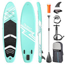 Premium Inflatable Stand Up Paddle Board (6 inches Thick) with Durable SUP Accessories & Carry Bag | Wide Stance, Surf Control, Non-Slip Deck, Leash, Paddle and Pump, Standing Boat for Youth & Adult