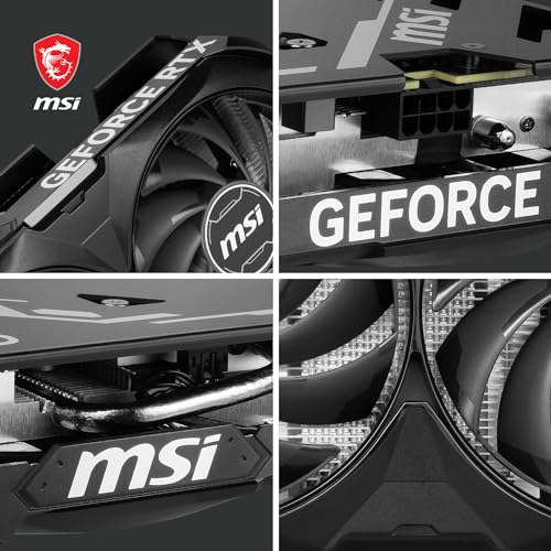 MSI GeForce RTX 4060 Ti Ventus 2X Black 16G OC Graphics Card -NVIDIA RTX 4060 Ti, 16GB GDDR6 Memory, 18Gbps, PCIe 4.0, DLSS3