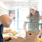Packware Kraft Paper Tote Bags - Die Cut Handles, Flexicore Materials, Rectangular Shape, Disposable Party Favor, Grocery, Shopping & Food Carry Bags for Home & Commercial Uses - Brown (Pack of 100)