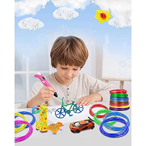 Laiaouay 25 Colors Filament Refills, 1.75mm Premium Filament for 3D Printer/, Each Color 16 Ft