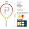 PIKASEN 17" Kids Tennis Racket Best Starter Kit for Kids Age 4 and Under with Shoulder Strap Bag and Mini Tennis Racket Toddler Tennis Raquet (Yellow)