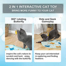 Valonii Rechargeable Motion Activated Interactive Cat Toys for Indoor Cats, Long Lifetime Motor Cat Chasing Toy for Exercise /Moving Butterfly/Feather Wand Kitten Toys