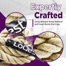 Logest Climbing Rope - Indoor and Outdoor Workout Rope 1.5” Diameter - 10 15 20 25 30 50 Feet 6 Lengths Available Perfect for Homes Gym Obstacle Courses Crossfit Rope for Strength and Fitness