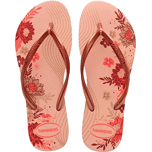 Havaianas Women's Slim Organic Flip-Flop, Rose Ballet/Golden Blush/Gold, 4.5/5 UK, Rose Ballet Golden Blush Gold, 5/6 US