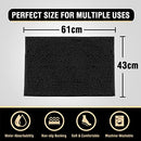 Smarcute Bath Mat Bath Rug for Bathroom Luxury Chenille Bathroom Rug Mat Extra Soft and Absorbent Microfiber Shaggy Rugs Non Slip Rug Quick Dry Bath Mat Washable (1 Piece - 43cm x 61cm), Black