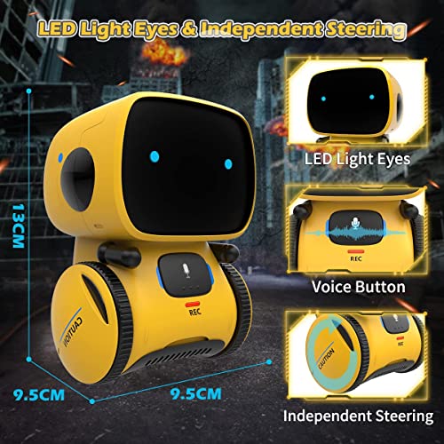 REMOKING Robot Toy for Kids,STEM Educational Robotics,Dance,Sing,Speak,Walk in Circle,Touch Sense,Voice Control, Your Children Fun Partners,Gift Toys for 3 4 5 6 7 Year Old Boys Girls (Yellow)