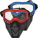 Surper 2 Pack Face Mask Tactical Mask Compatible with Nerf Rival, Apollo, Zeus, Khaos, Atlas, Artemis Blasters Rival Mask (Red&Blue)