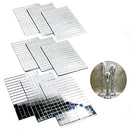 1 x 1 cm x 1300 Pcs, 9 Sheets Glass Mosaic Tiles Bulk Square Mirror Tiles Self-Adhesive Real Glass Craft Mini Square & Round