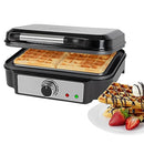 ProfiCook® Waffle iron for Belgian waffles with 2 baking surfaces, waffle iron, Belgian waffle, non-stick baking surface, infinitely selectable browning level, stainless steel, 1000 watts, PC-WA 1240