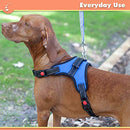 Zenify Pets Dog Harness - Chest Control Grab Adjustable Reflective for Large Dogs (Blue, Large)…