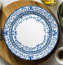 Corelle Vitrelle 4-Pieces 10.25" Glass Dinner Plates, Chip & Crack Resistant Glass Dinnerware Set Plates, Portofino